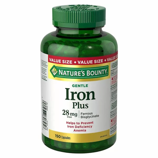 آهن 28mg نیچرز بونتی 150عدد GENTLE IRON PLUS