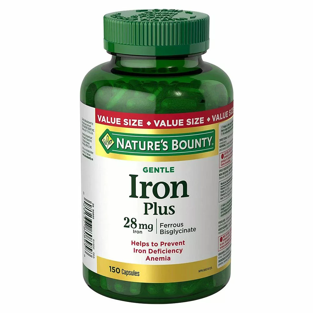آهن 28mg نیچرز بونتی 150عدد GENTLE IRON PLUS