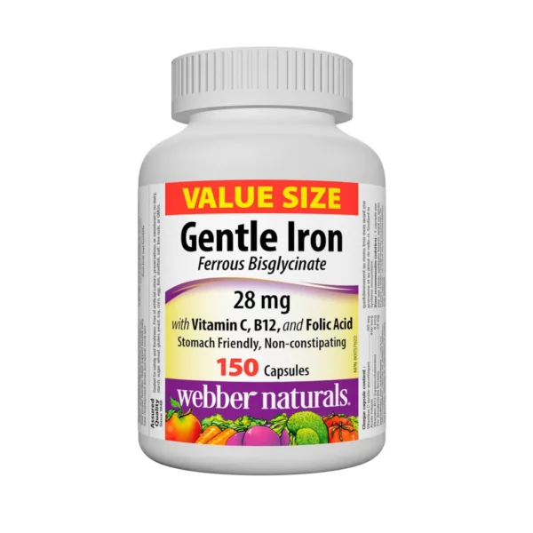آهن 28mg وبر نچرالز GENTLE IRON حاوی B12,Folic Acid