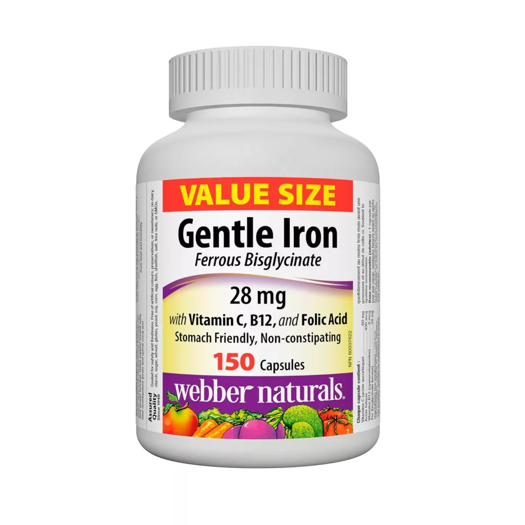 آهن 28mg وبر نچرالز GENTLE IRON حاوی B12,Folic Acid