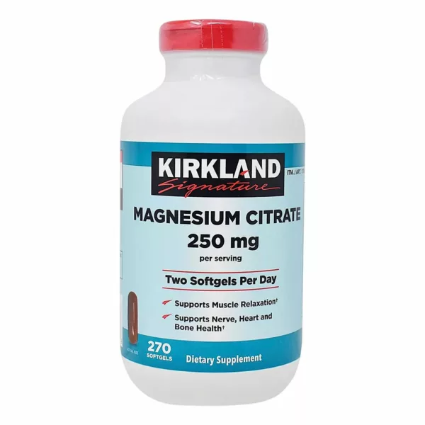 منیزیم سیترات کرکلند 250mg تعداد 270 سافت ژل