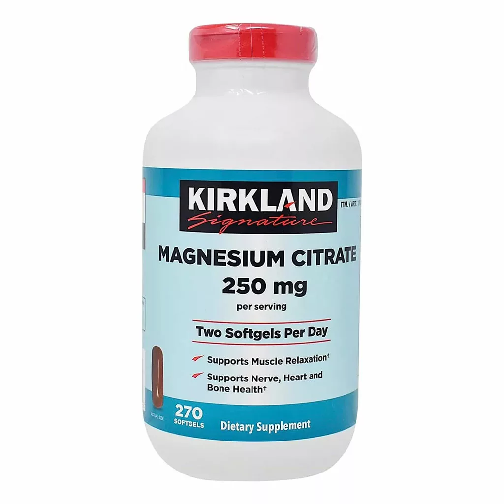 منیزیم سیترات کرکلند 250mg تعداد 270 سافت ژل