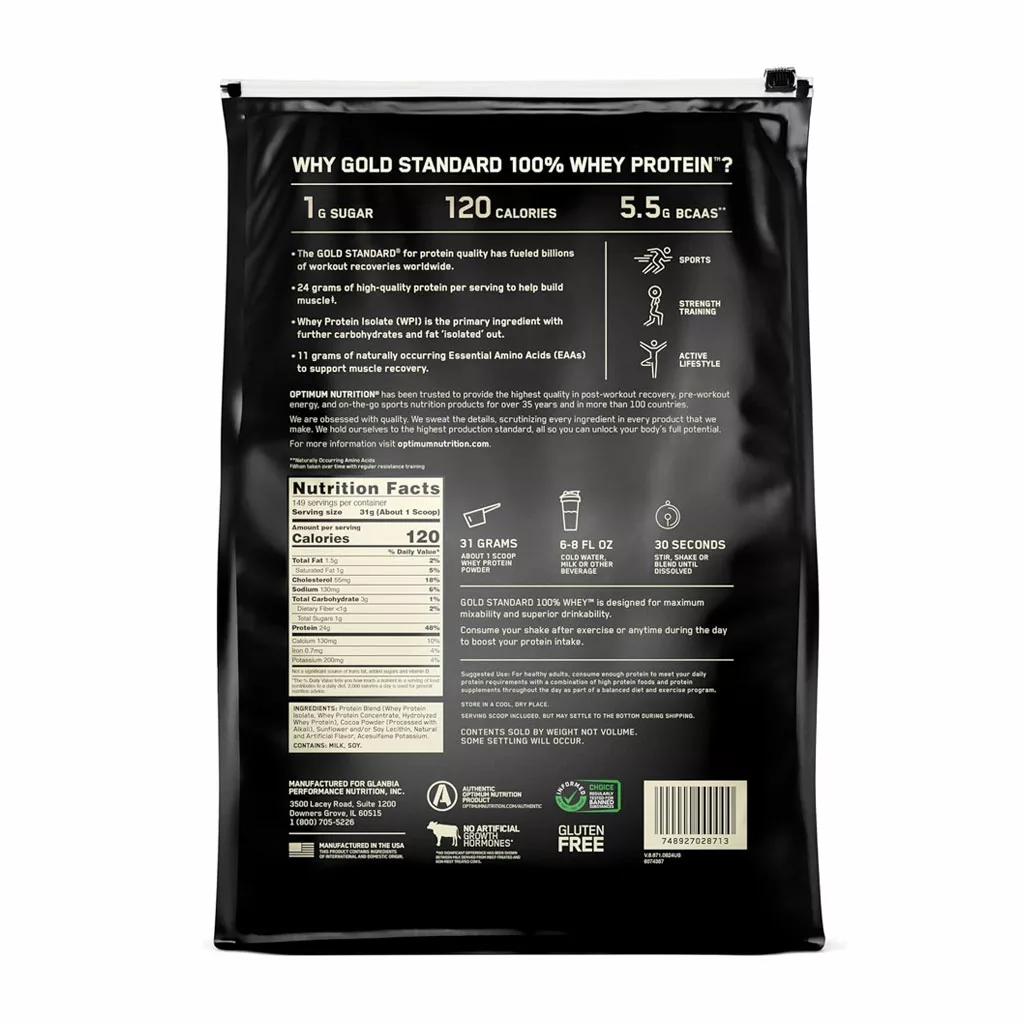 وی whey پروتئین ON گلد OPTIMUM NUTRITION اورجینال وزن 4.61kg