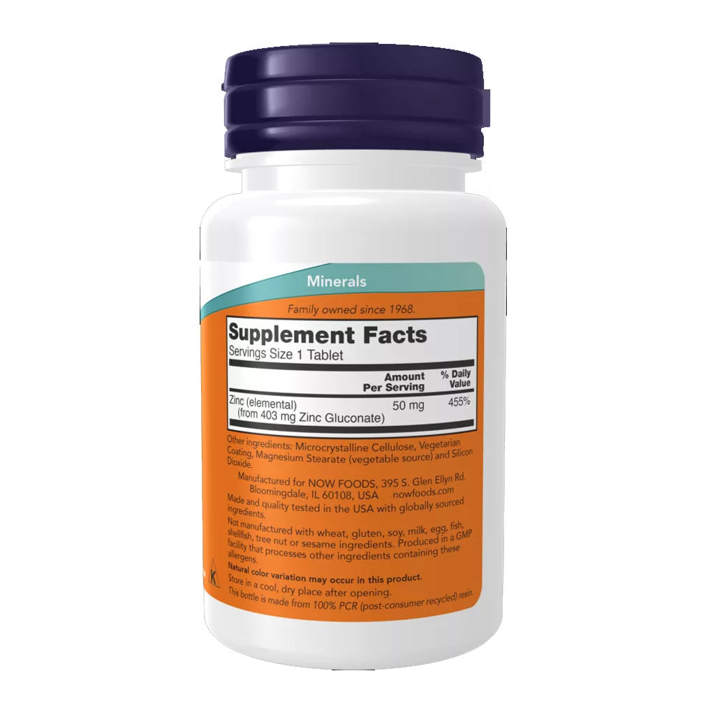 زینک NOW دوز بالا 50mg تعداد100