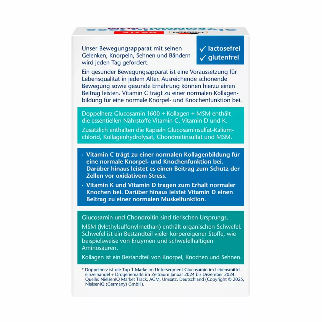 گلوکوزامین اکتیو دوپل هرز 1600 همراه با کلاژن MSM ویتامین C