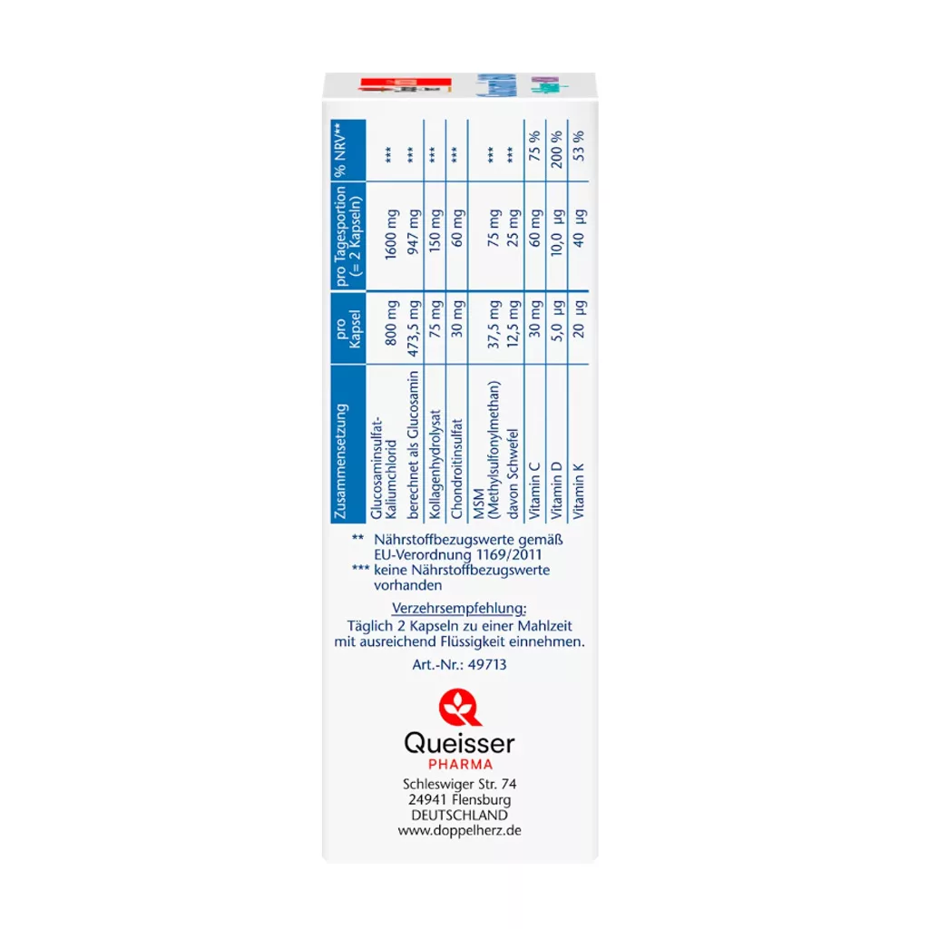 گلوکوزامین اکتیو دوپل هرز 1600 همراه با کلاژن MSM ویتامین C