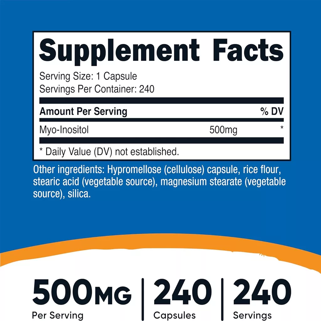 مکمل Inositol اینوزیتول نوتریکاست آمریکا 500mg