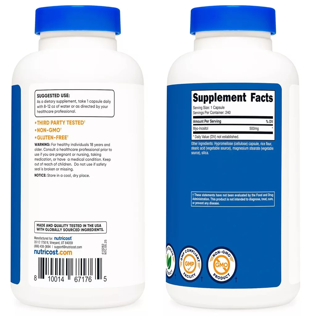 مکمل Inositol اینوزیتول نوتریکاست آمریکا 500mg