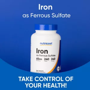 مکمل آهن 65mg نوتریکاست آمریکا 240 عدد