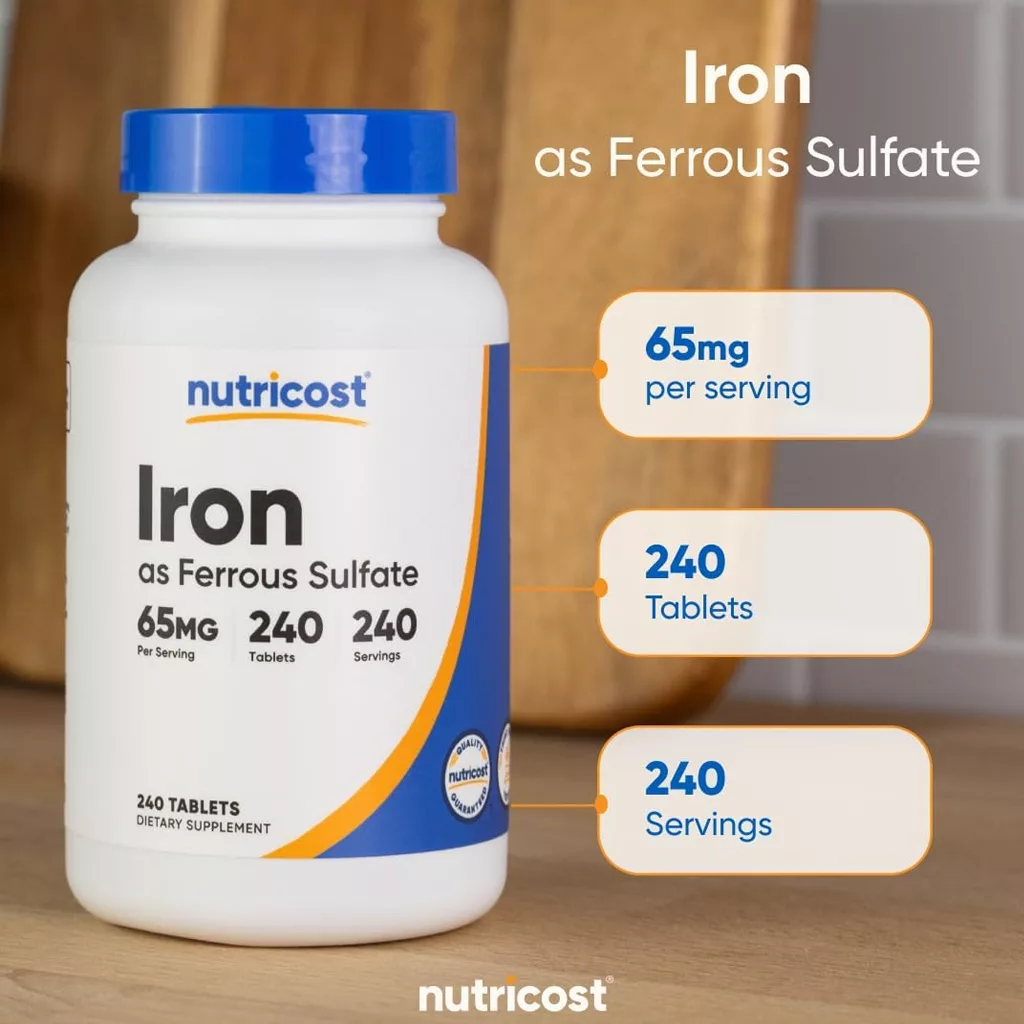 مکمل آهن 65mg نوتریکاست آمریکا 240 عدد