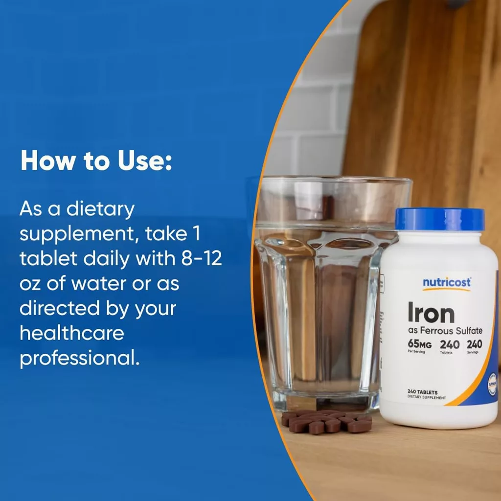 مکمل آهن 65mg نوتریکاست آمریکا 240 عدد