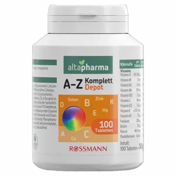 مولتی ویتامین مینرال جامع و کامل آلتا فارما رزمن 21 ویتامین ضروری A-Z