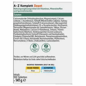 مولتی ویتامین مینرال جامع و کامل آلتا فارما رزمن 21 ویتامین ضروری A-Z