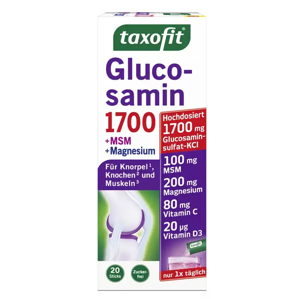 گلوکوزامین 1700 تاکسوفیت +MSM منیزیم D3 ساشه 20تایی