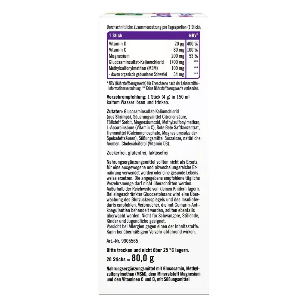 گلوکوزامین 1700 تاکسوفیت +MSM منیزیم D3 ساشه 20تایی