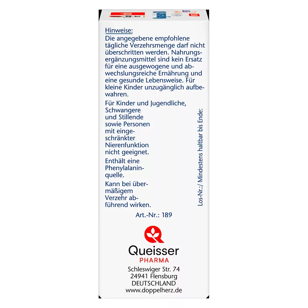 منیزیم 500 ساشه ای دوپل هرز اکتیو+D3+B12