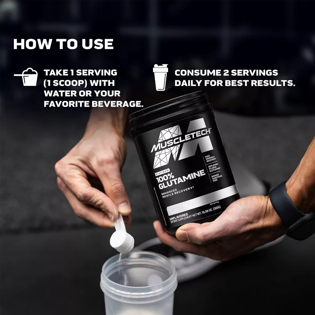 گلوتامین ماسل تک 100% GLUTAMINE