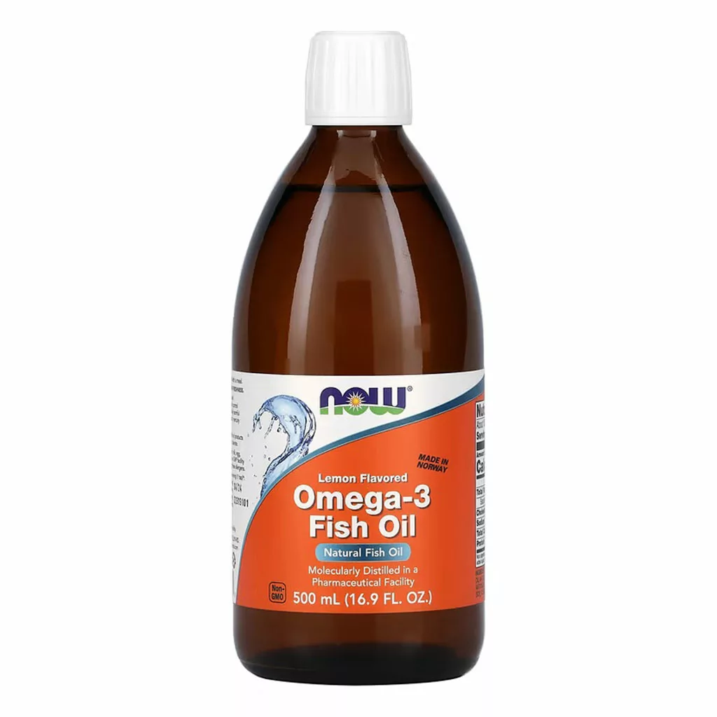 امگا3 مایع NOW FISH OIL نو EPA+DHA=1200 حجم 500mil دوز 1400mg