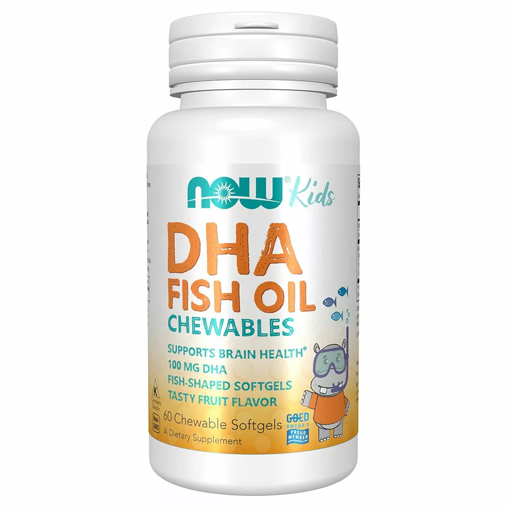 مکمل DHA FISH OIL کودکان NOW طعم میوه جویدنی