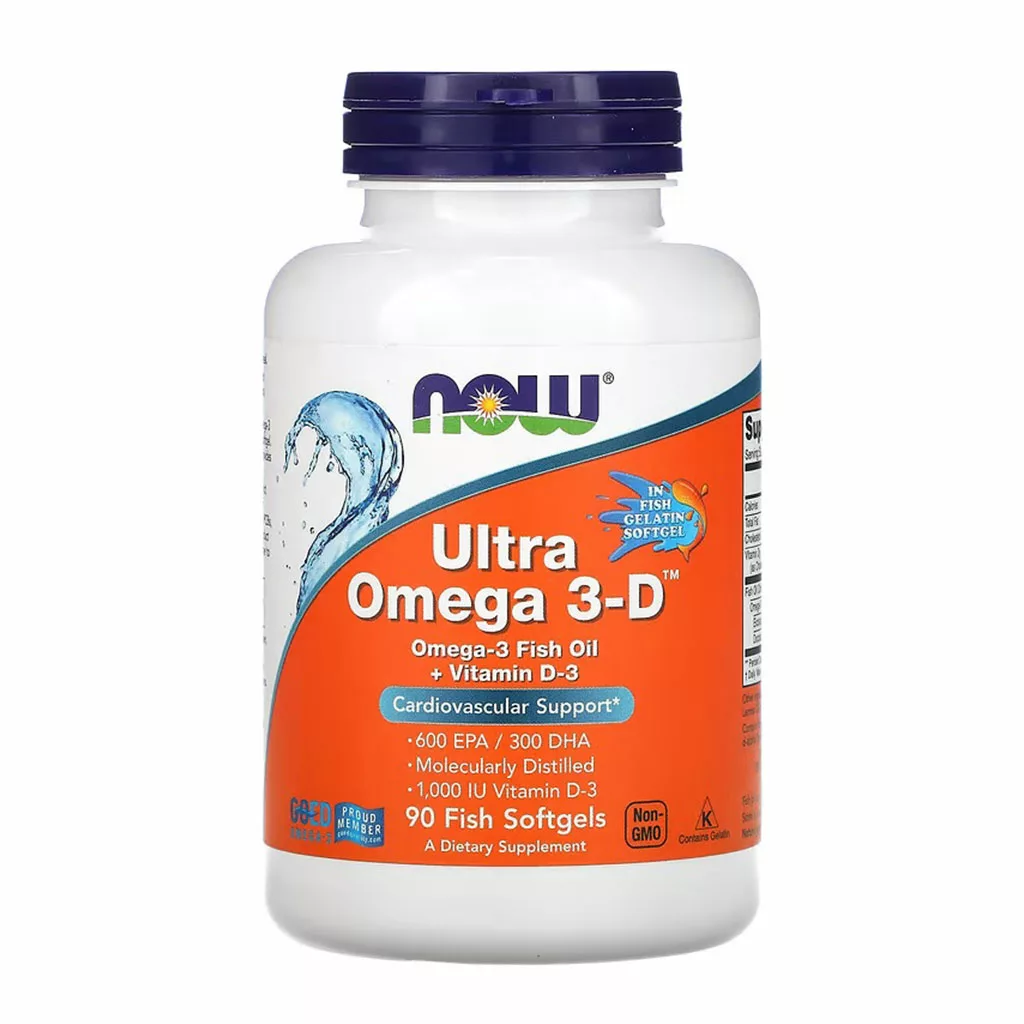 امگا3 NOW اولترا omega 3-D سافت ژل EPA+DHA=900