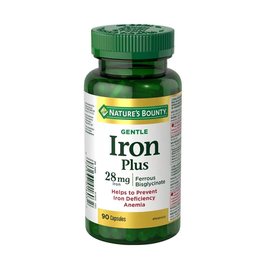 آهن 28mg پلاس نیچرز بونتی Gentle 90 عدد