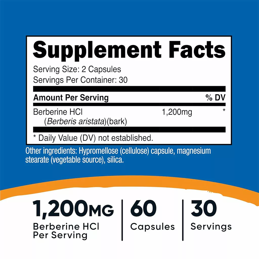 مکمل بربرین ناتریکاست Nutricost 1200mg