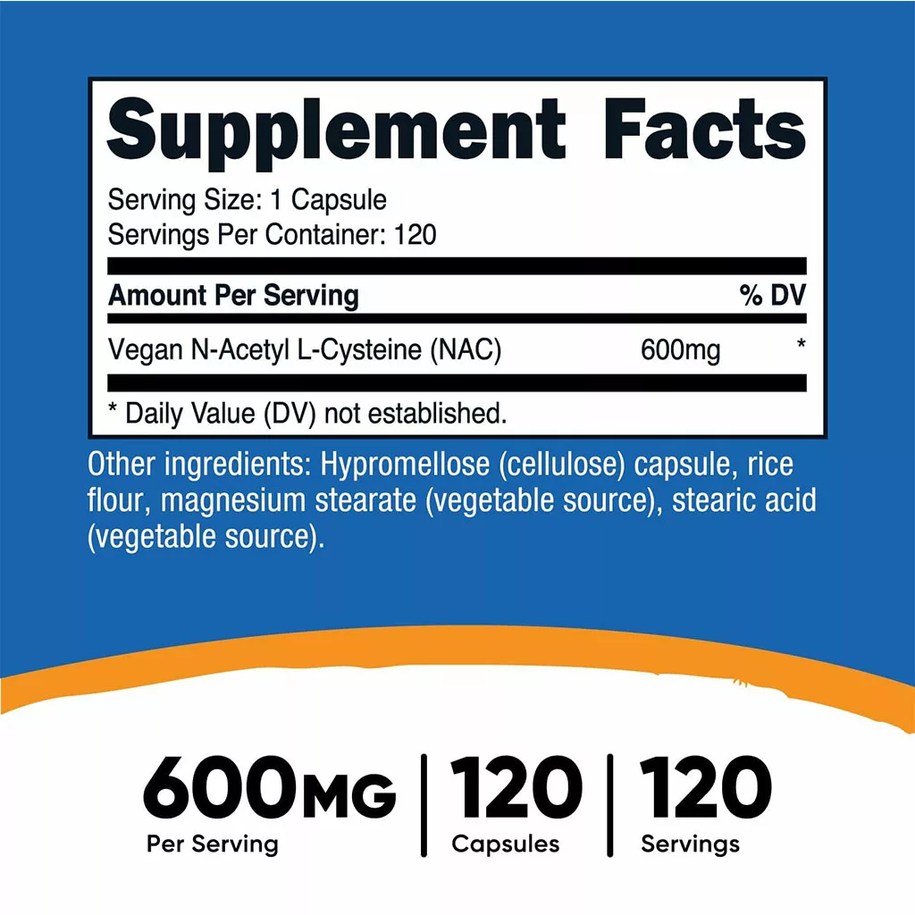 مکمل NAC ناتریکاست آمریکا 600mg تعداد 120