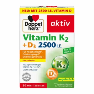 ویتامین K2 دوپل هرز اکتیو +D3 2500