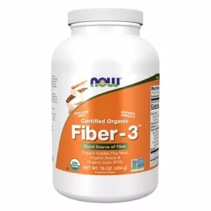 مکمل FIBER-3 فیبر ارگانیک NOW حاوی اینولین