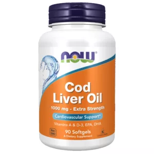 مکمل COD LIVER OIL برند NOW دوز 1000mg