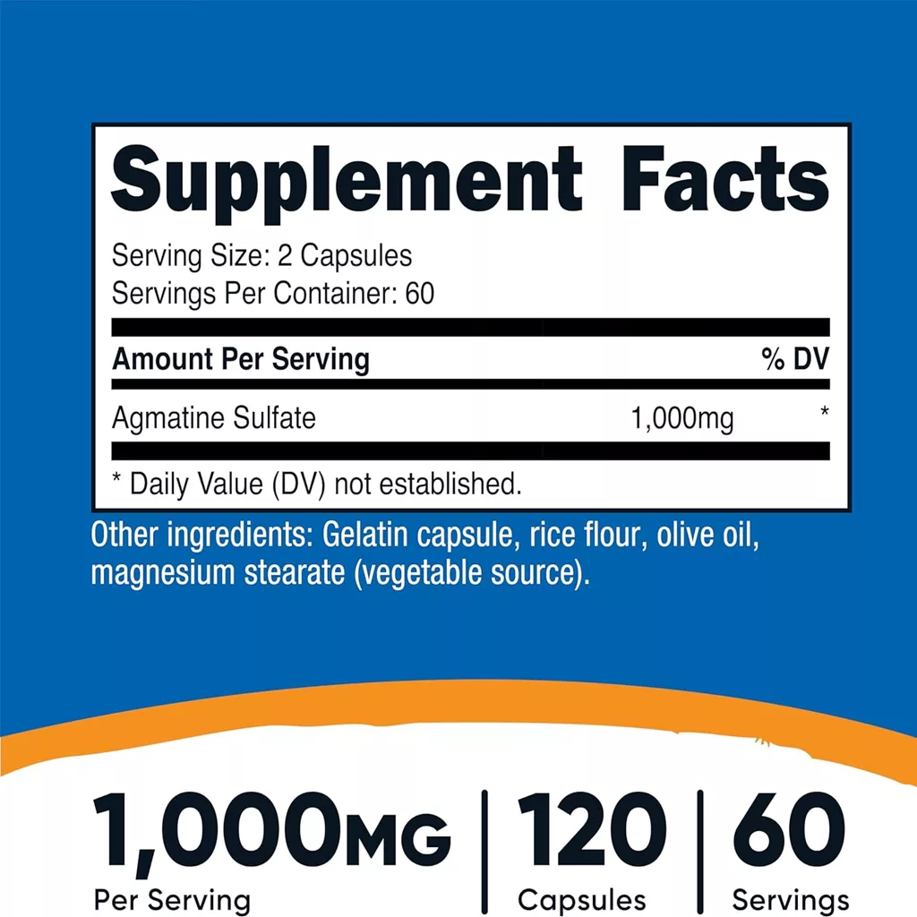 مکمل Agmatine sulfate ناتریکاست آگماتین سولفات 1000mg