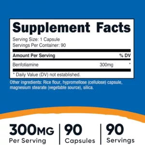 مکمل Benfotiamin ناتریکاست شکل محلول در چربی ویتامین B1