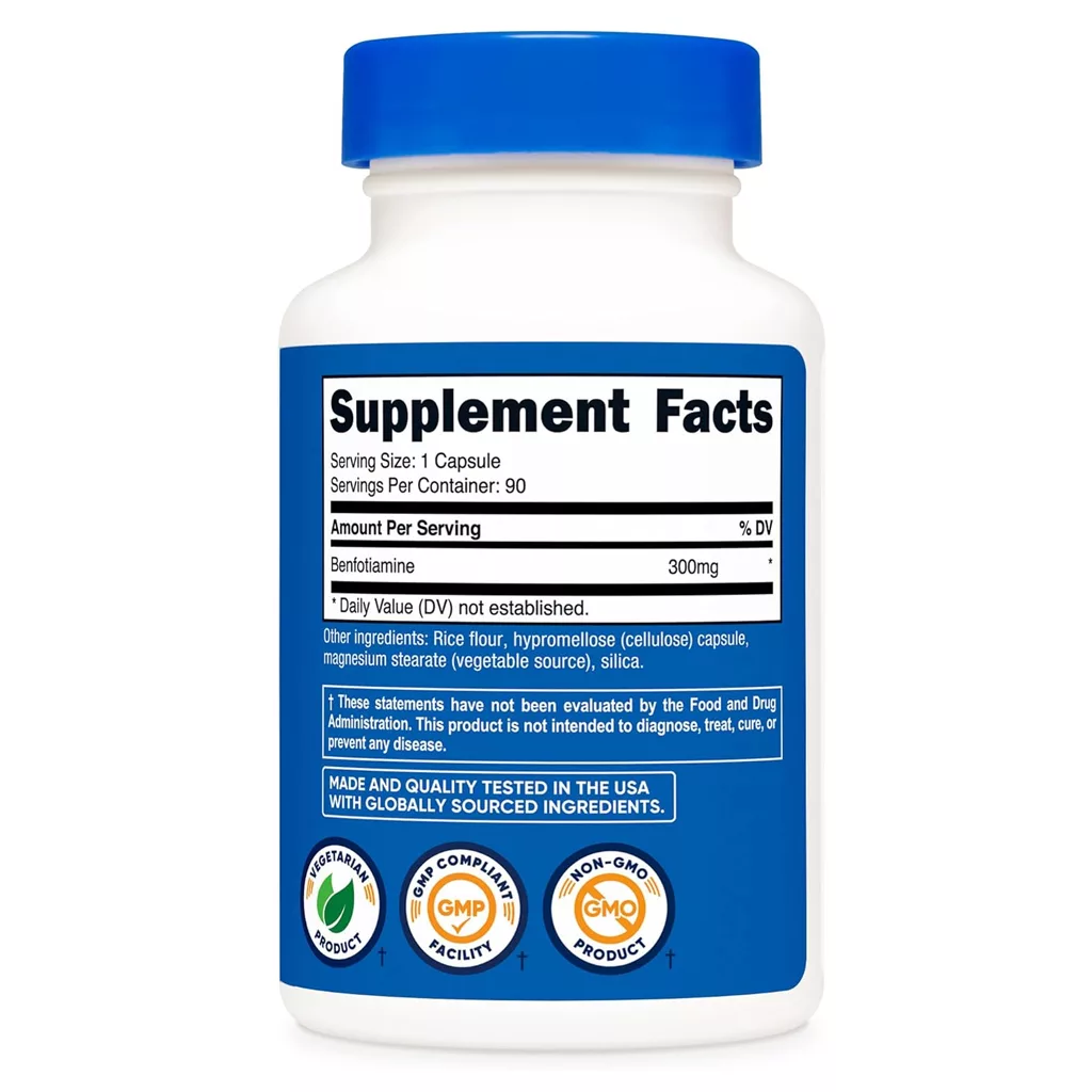 مکمل Benfotiamin ناتریکاست شکل محلول در چربی ویتامین B1