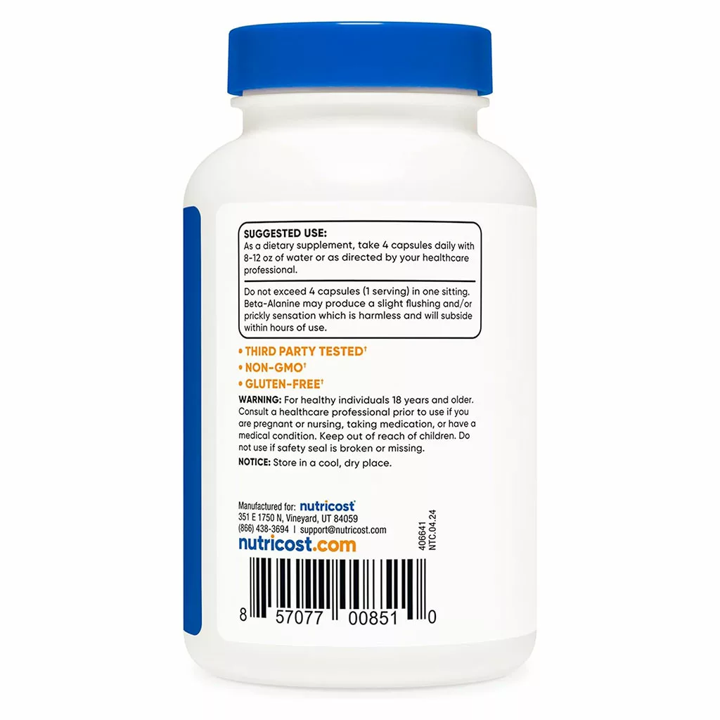 مکمل بتا آلانین ALA ناتریکاست Beta-Alanine دوز 3400mg