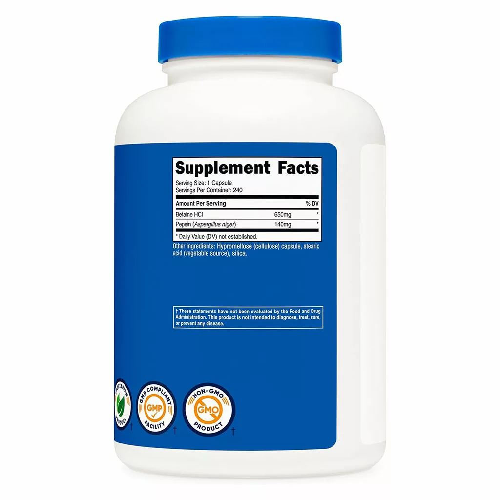 مکمل بتائین پپسین ناتریکاست betaine HCL+Pepsin