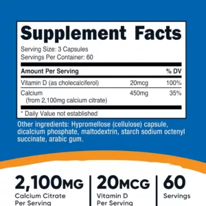 کلسیم سیترات D3 ناتریکاست 2100mg