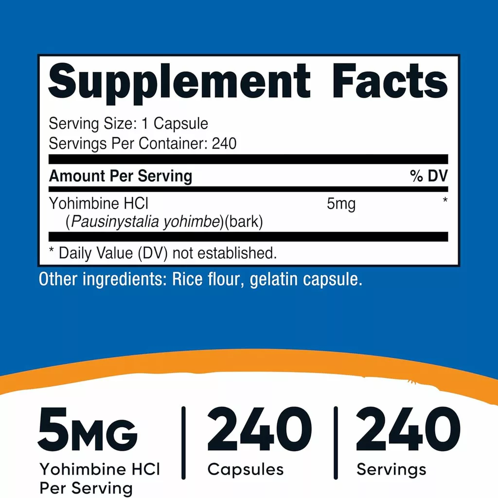 مکمل یوهمبین Yohimbine ناتریکاست 5mg