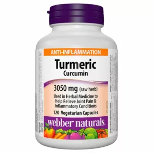 مکمل Turmeric Curcumin  وبر نچرال زردچوبه زنجبیل 120 عدد