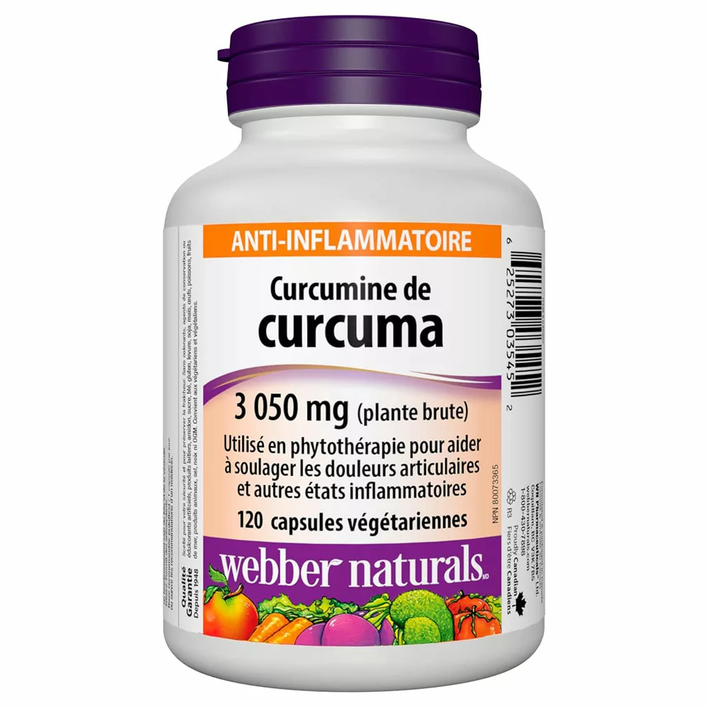 مکمل Turmeric Curcumin وبر نچرال زردچوبه زنجبیل 120 عدد